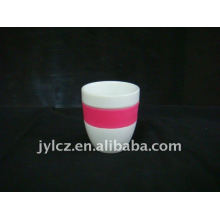 80cc ceramic cup without handle with silicone band